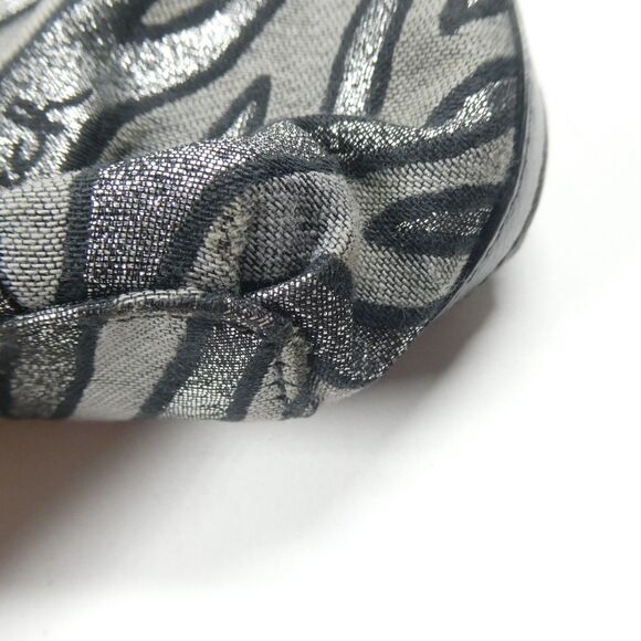 Coach Metallic Zebra Stripe Handbag Black Vintage Y2K F1093-44407 6"x10" - Picture 4 of 11